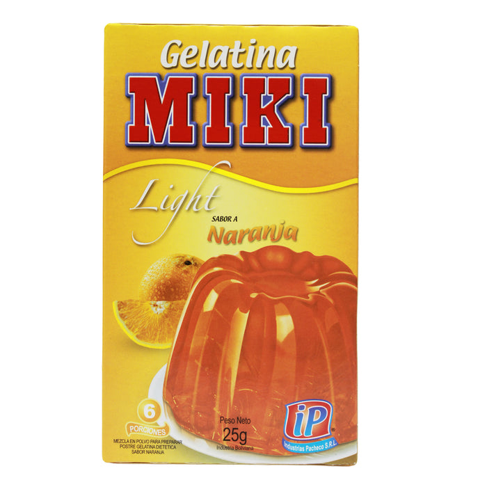 Miki Gelatina Light Sabor Naranja X 25G