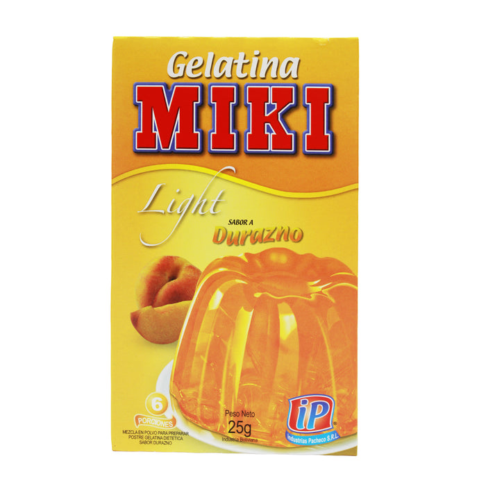 Gelatina Light Miki Sabor Durazno X 25G
