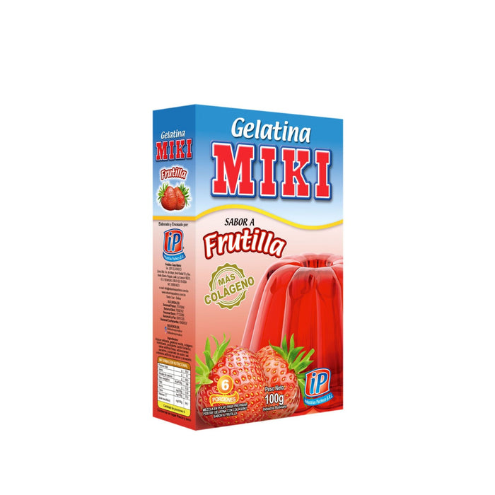 Gelatina En Polvo Miki Sabor Frutilla X 100G