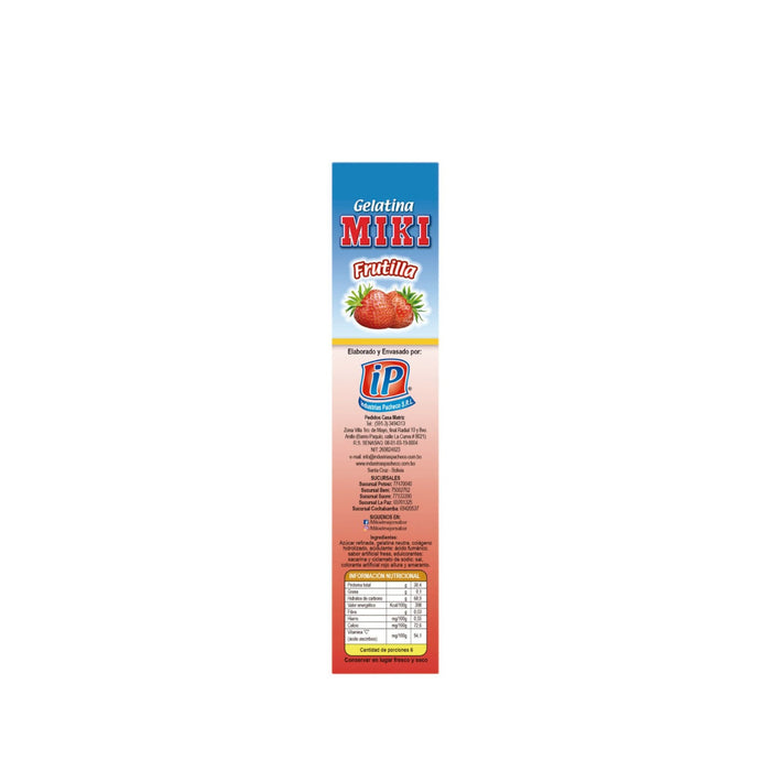 Gelatina En Polvo Miki Sabor Frutilla X 100G
