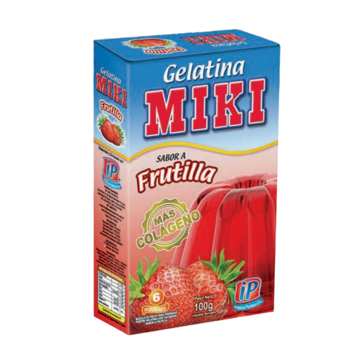 Gelatina En Polvo Miki Sabor Frutilla X 100G