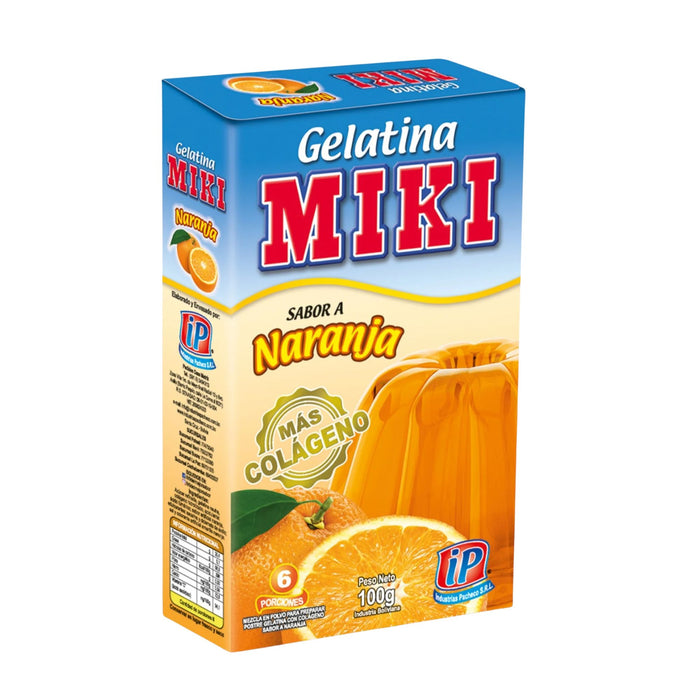 Gelatina Miki En Polvo Sabor Naranja X 100G