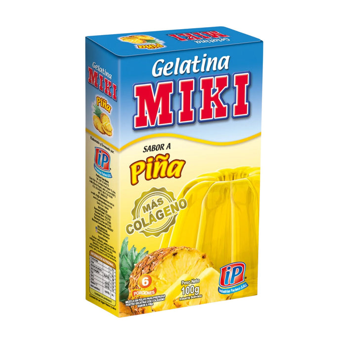 Gelatina Miki En Polvo Sabor Piña X 100G