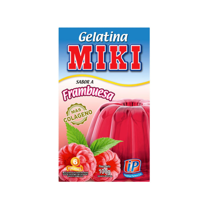 Gelatina En Polvo Miki Sabor Frambuesa X 100G