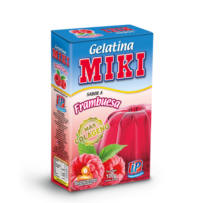 Gelatina En Polvo Miki Sabor Frambuesa X 100G