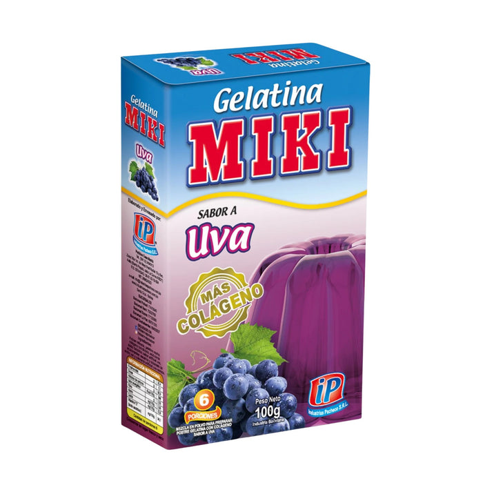 Gelatina Miki En Polvo Sabor Uva X 100G