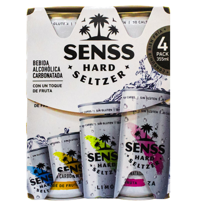 Pack Senss Hard Seltzer Bebida Multisabor 355Ml X 4 Unidades