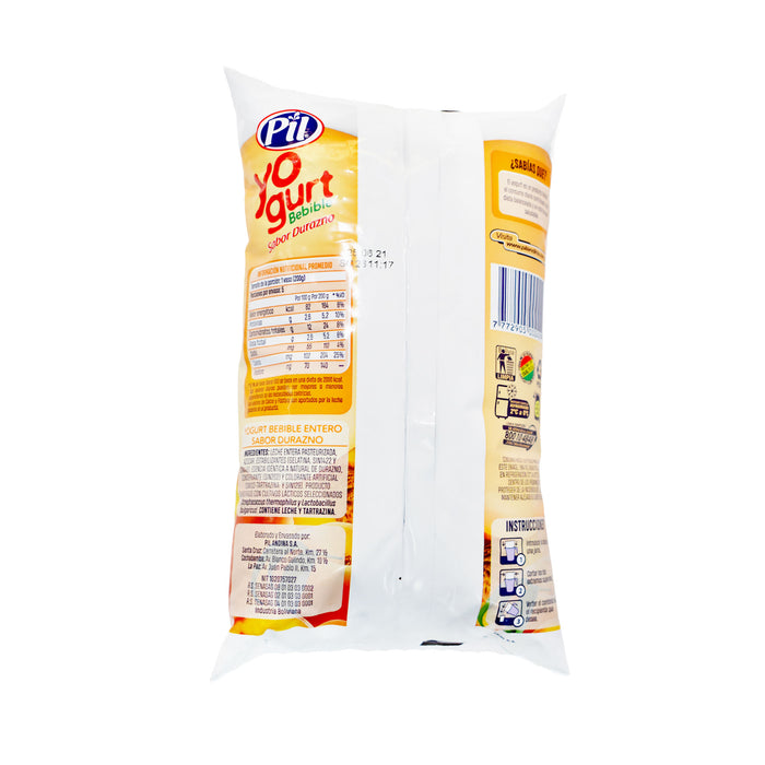 Pil Yogurt Bebible Sabor A Durazno Bolsa X 1 L