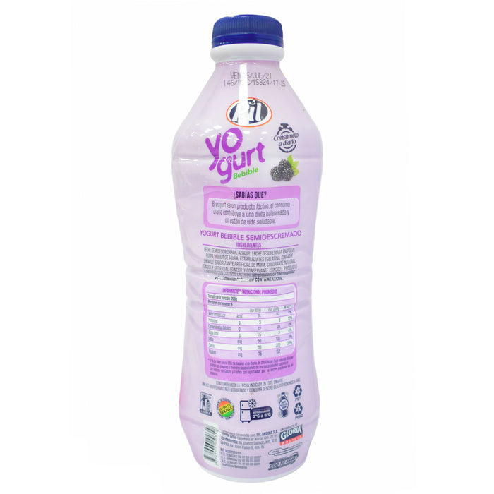 Pil Yogurt Sabor A Mora Botella X 1 L