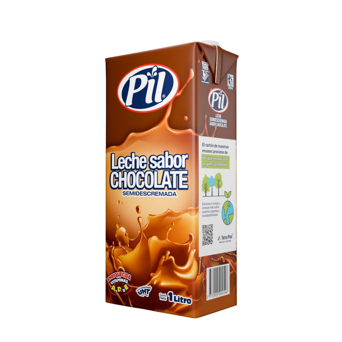 Leche Chocalatada Semidescremada Pil Caja X 1L