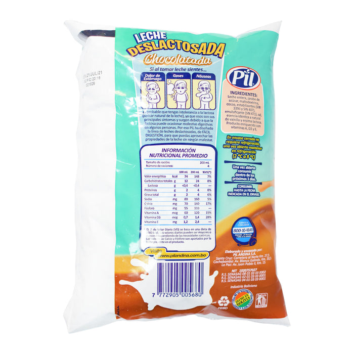 Pil Leche Deslactosada Chocolate X 800Ml