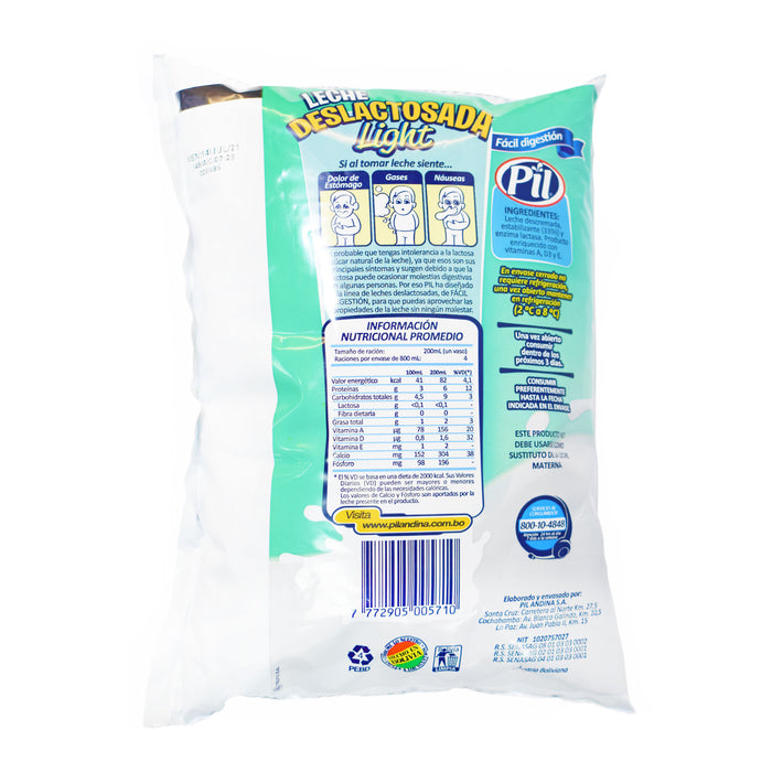 Pil Leche Deslactosada Light X 800Ml