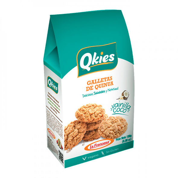 Galletas De Quinua Qkies Coco/Vainilla X 198G