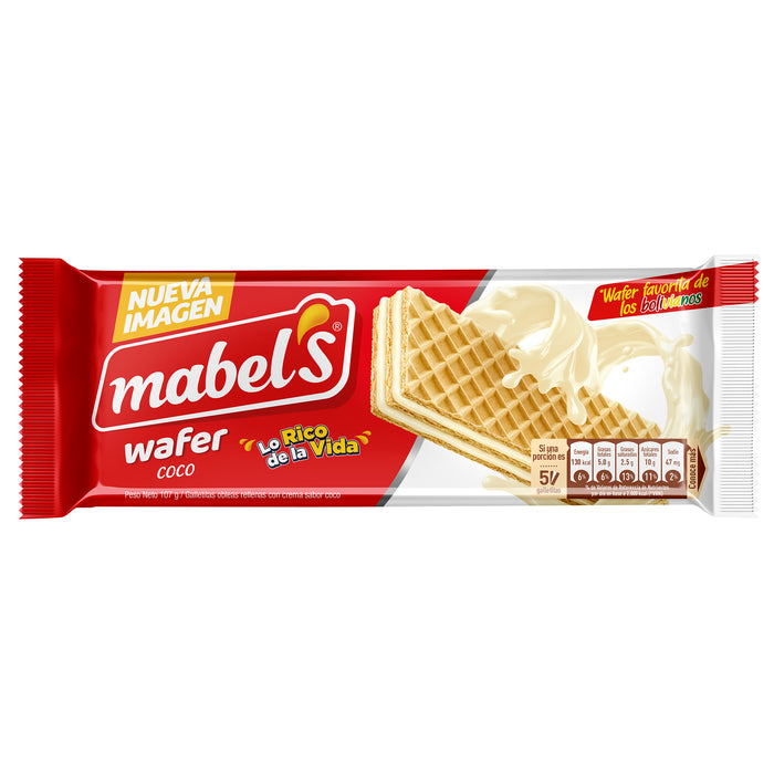 Mabels Wafer Galleta Coco X 107G