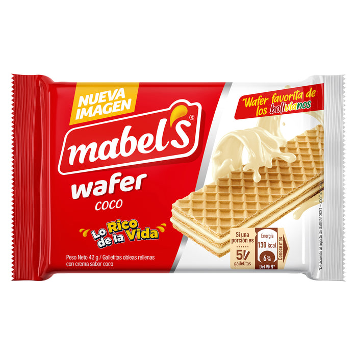 Mabels Wafer Galleta Coco X 42G