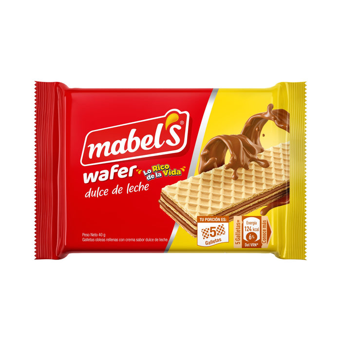 Galleta Mabels Wafer Sabor Dulce De Leche X 40G