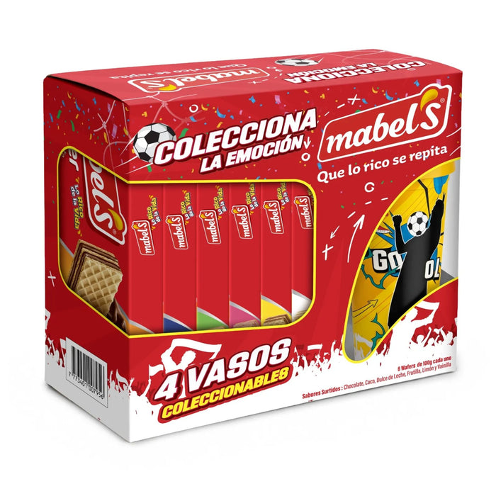 Pack Mundial Mabel X 6 Wafer+Vaso De Colección