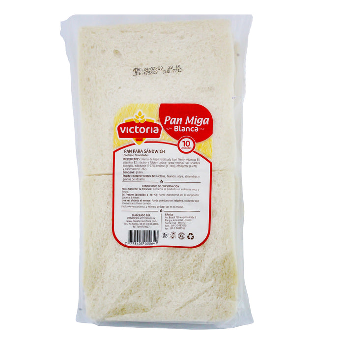 Victoria Pan Miga Blanco X 10 Unidades