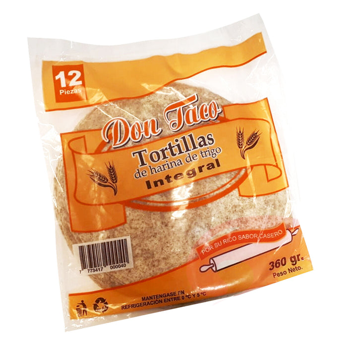 Don Taco Tortillas De Harina Trigo Integral X 360G