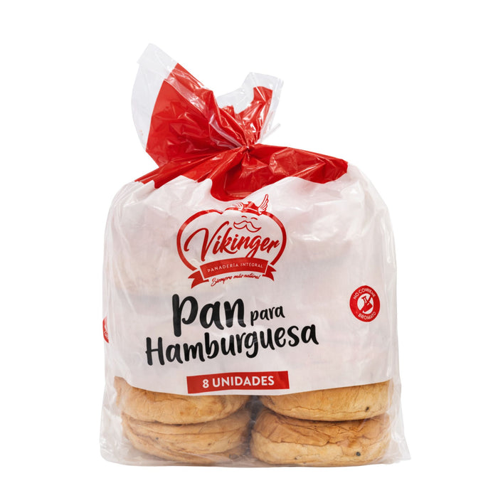 Pan Para Hamburguesa Vikinger X 8 Unidades