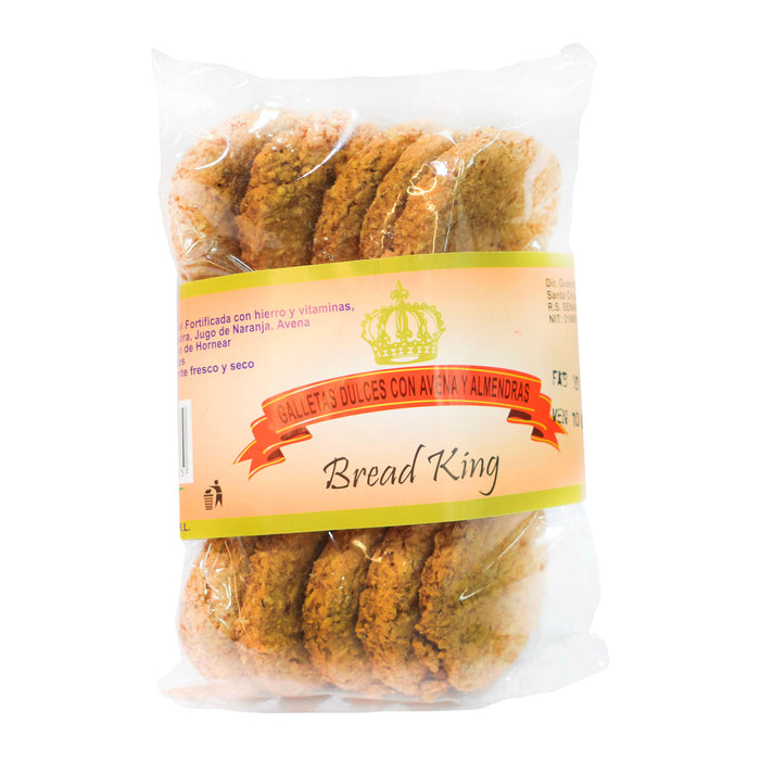 Bread King Galletas Integrales De Avena Empaquetadas X Bolsa