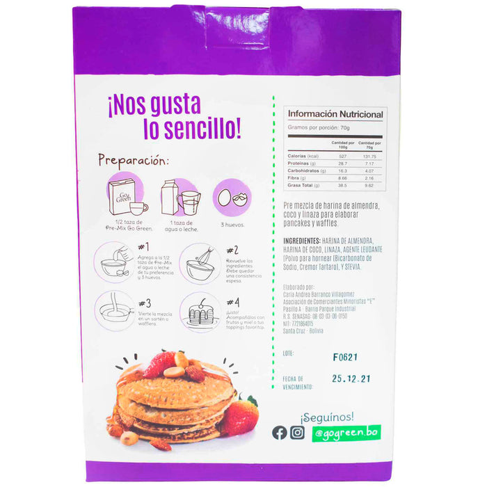 Go Green Pancakes Medianos Keto X 250G