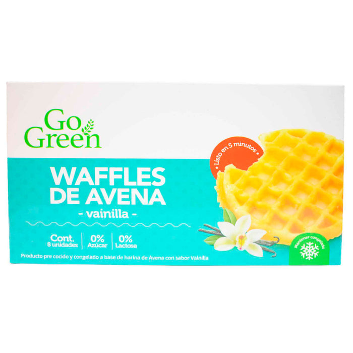 Go Green Waffles De Avena Con Sabor A Vainilla X 8 Unidades