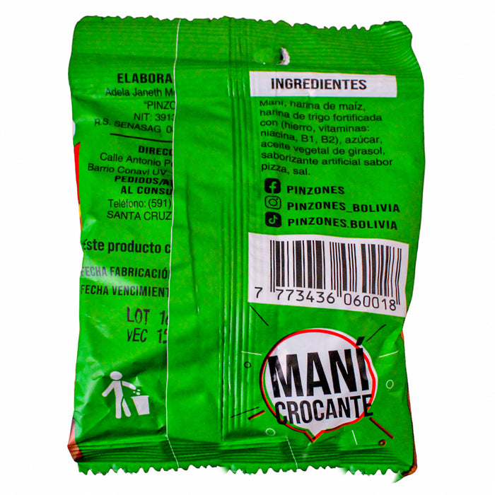 Maní Frito Pinzones Sabor Pizza X 40G