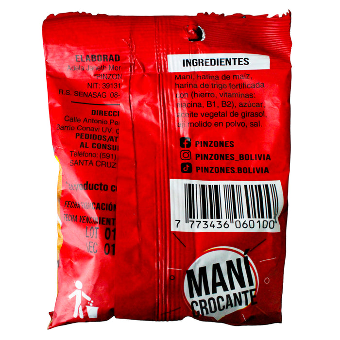 Maní Frito Pinzones Picante X 40G