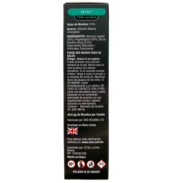 Vape Umo Mesh Coil 7000 Puff Mint