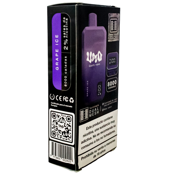 Umo Dm Digital Vape Grape Ice 8000 Puff