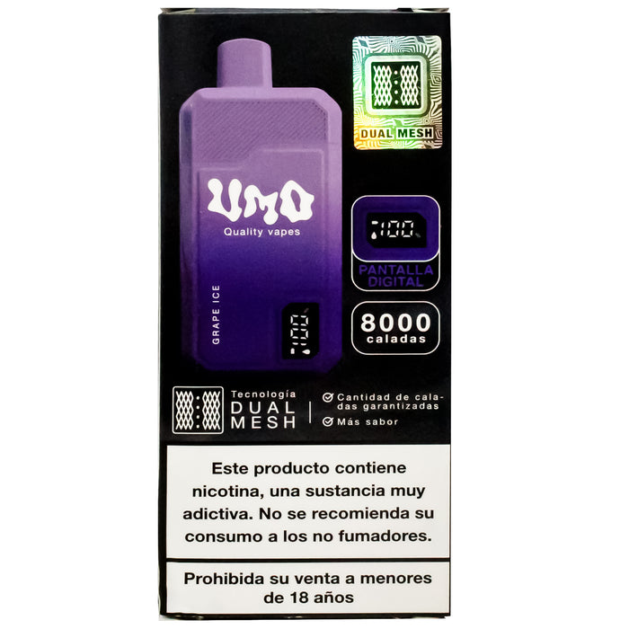 Umo Dm Digital Vape Grape Ice 8000 Puff