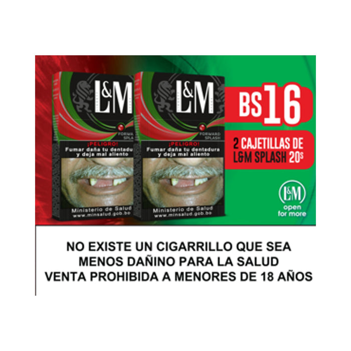 Pack Cigarrilos L&M Splash 2X20 Unidades