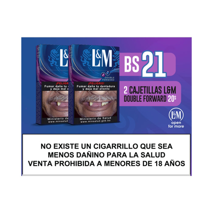 Pack Cigarrillos L&M Double Forward 2X20 Unidades
