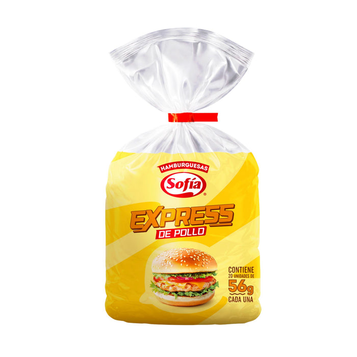 Hamburguesa Sofia Express De Pollo 56G X 20 Unidades
