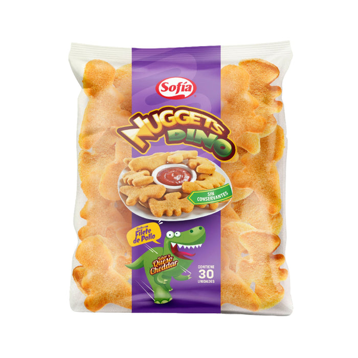 Nuggets Dino Sofia Sabor A Queso Cheddar X 30 Unidades