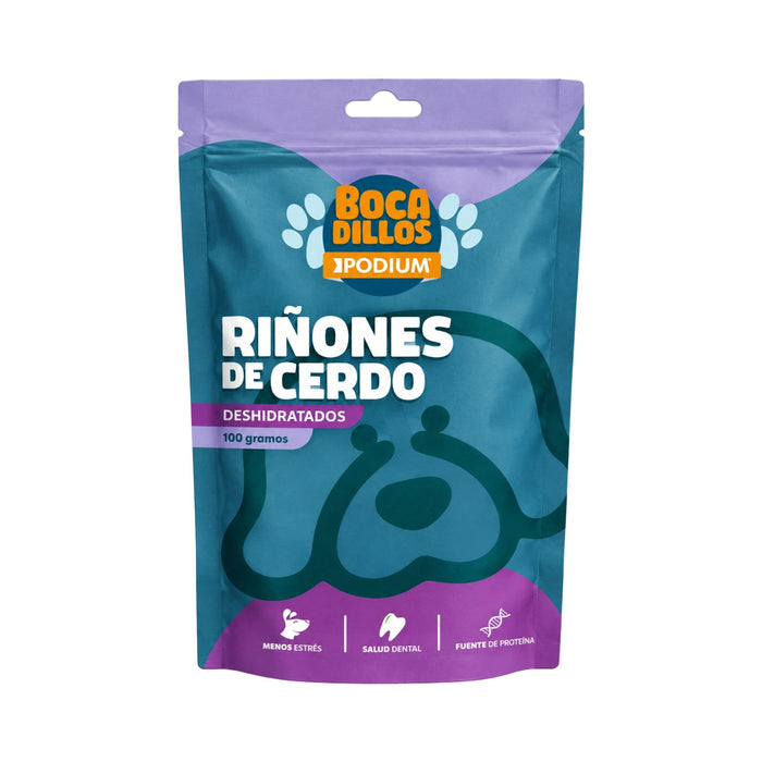 Bocadillos Para Perros Podium Riñones De Cerdo Deshidratados X 100 G