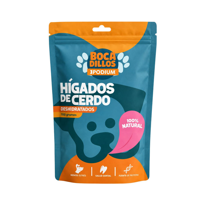 Bocadillos Para Perros Podium Hígado De Cerdo Deshidratado X 100 G