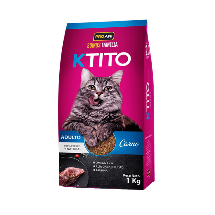Croquetas Ktito Adulto Carne Gato X 1Kg