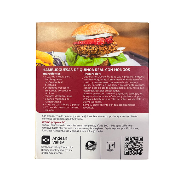 Hamburguesa Andean Valley Mezcla En Polvo X 375G
