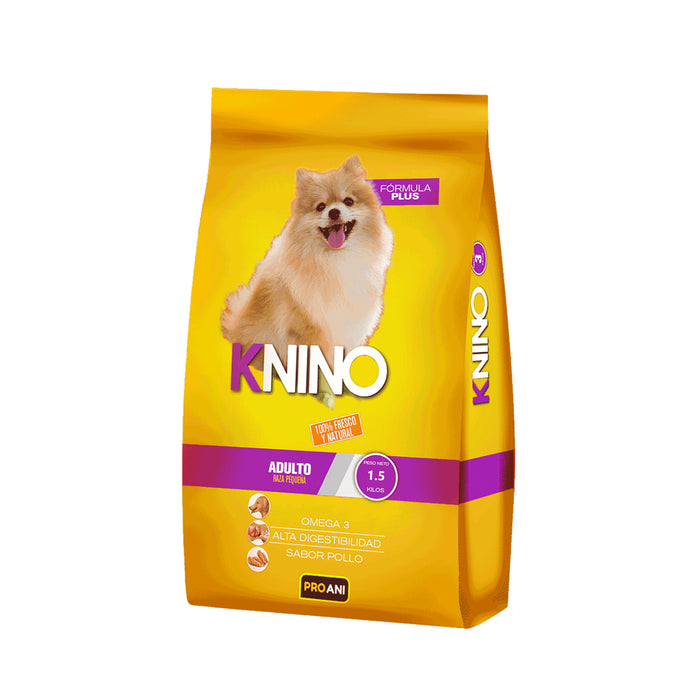 Alimento Para Perro Knino Adulto Raza Pequeña Pollo X 1.5Kg