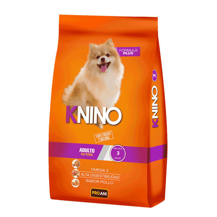 Croquetas Knino Adulto Raza Pequeña Pollo X 3Kg