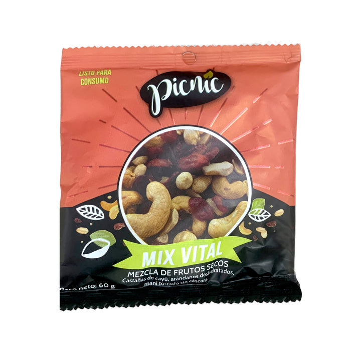 Mezcla De Frutos Secos Picnic Mix Vital X 60G