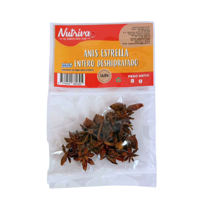 Anis Estrella Nutriva Entero Deshidratado X 8G