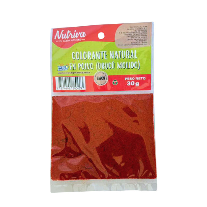 Colorante Natural Nutriva En Polvo X 30G