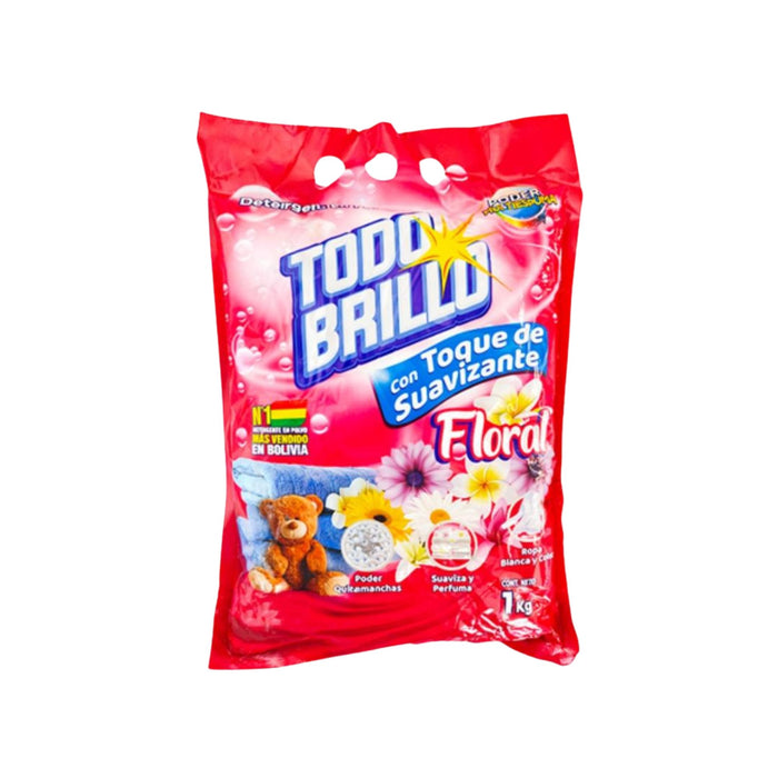 Detergente Polvo Todo Brillo Con Suavizante Floral X 1Kg