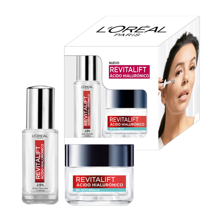 Pack L'oreal Revitalif Acido Hialuronico Serum Ojos + Gel Anti Brillo
