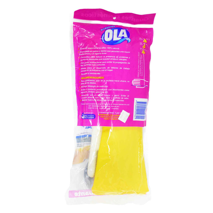 Guantes Domésticos Corrugados Talla S