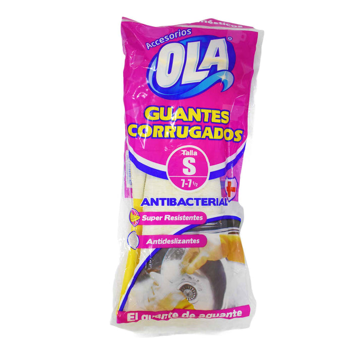 Guantes Domésticos Corrugados Talla S
