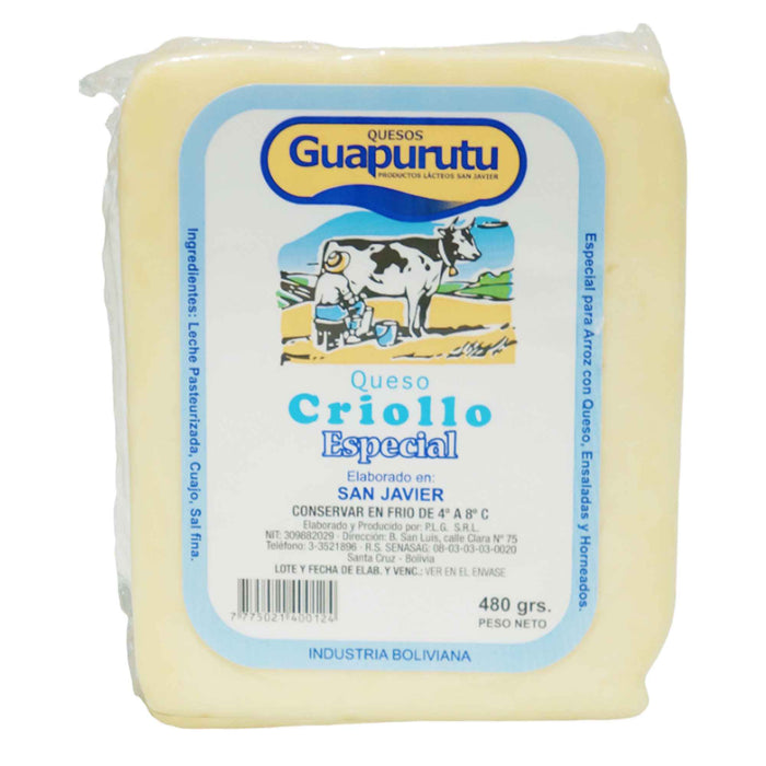 Guapurutu Queso Criollo Especial X 480G